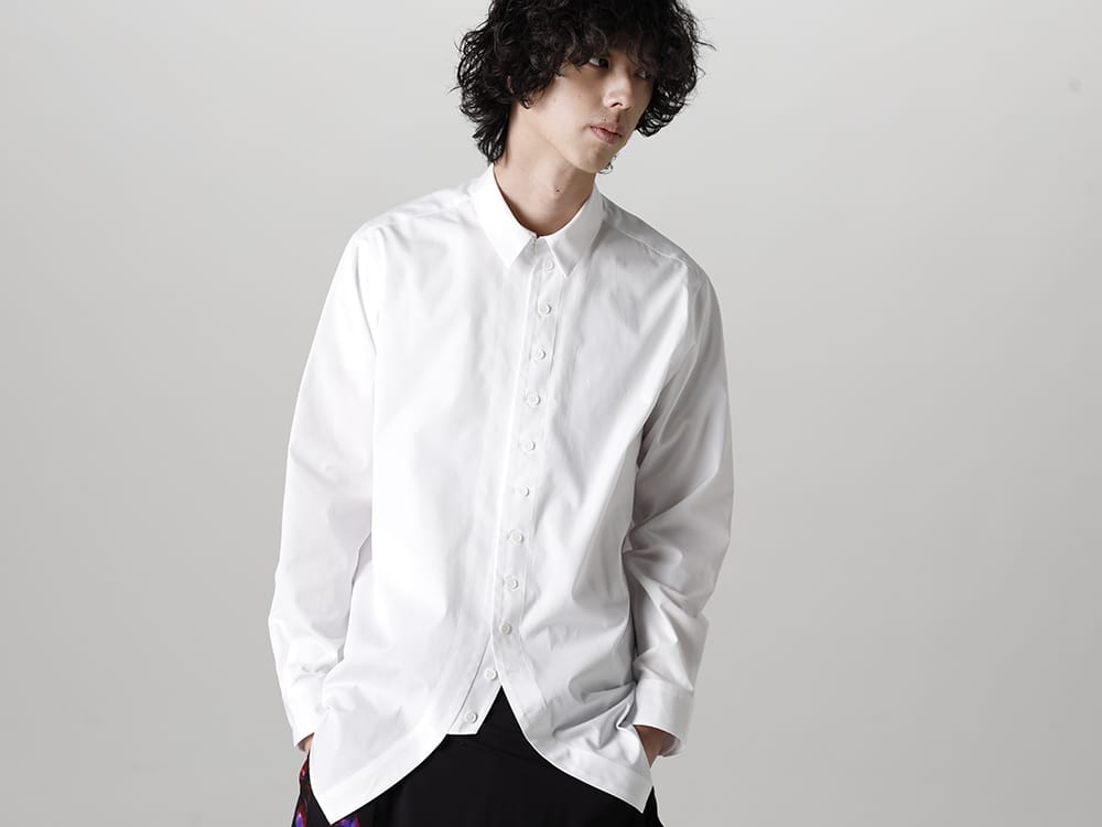 グラウンドワイ 2023SS - Ground Y(グラウンドワイ) 2023SSコレクション デリバリー第二弾が到着！只今より店頭・通販共に販売開始！ - GA-B25-001-Black(100/2 コットンブロード ナポレオンシャツ Black) GA-B25-001-White(100/2 コットンブロード ナポレオンシャツ ホワイト) GI-T10-040(左肩開き バルーンTシャツ) GI-P01-213(プレスフラワー レーヨン フロントフレアパンツ) - 1-001