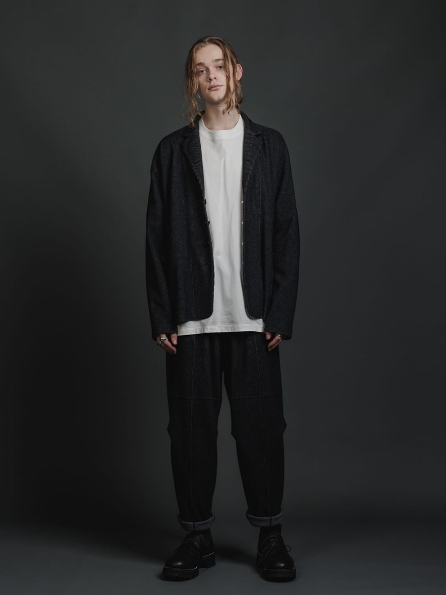 The Viridi-anne - ザ ヴィリジアン 2023SS ストライプニットブレザー & ストライプ ニット ドローストリングス パンツ 4-001