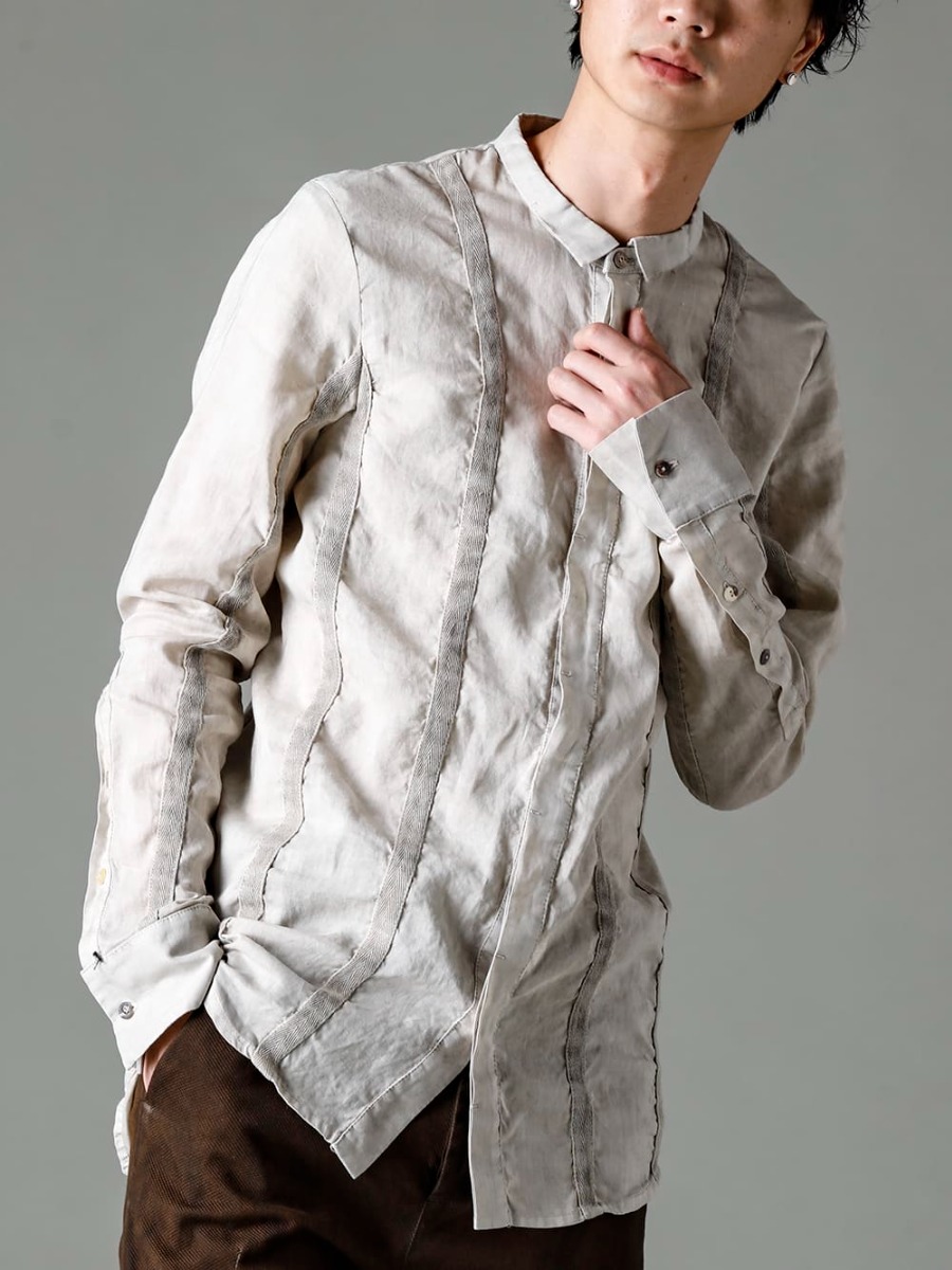 masnada(マスナダ) 23SS(春夏) M3059 テープスリムシャツ 2-004