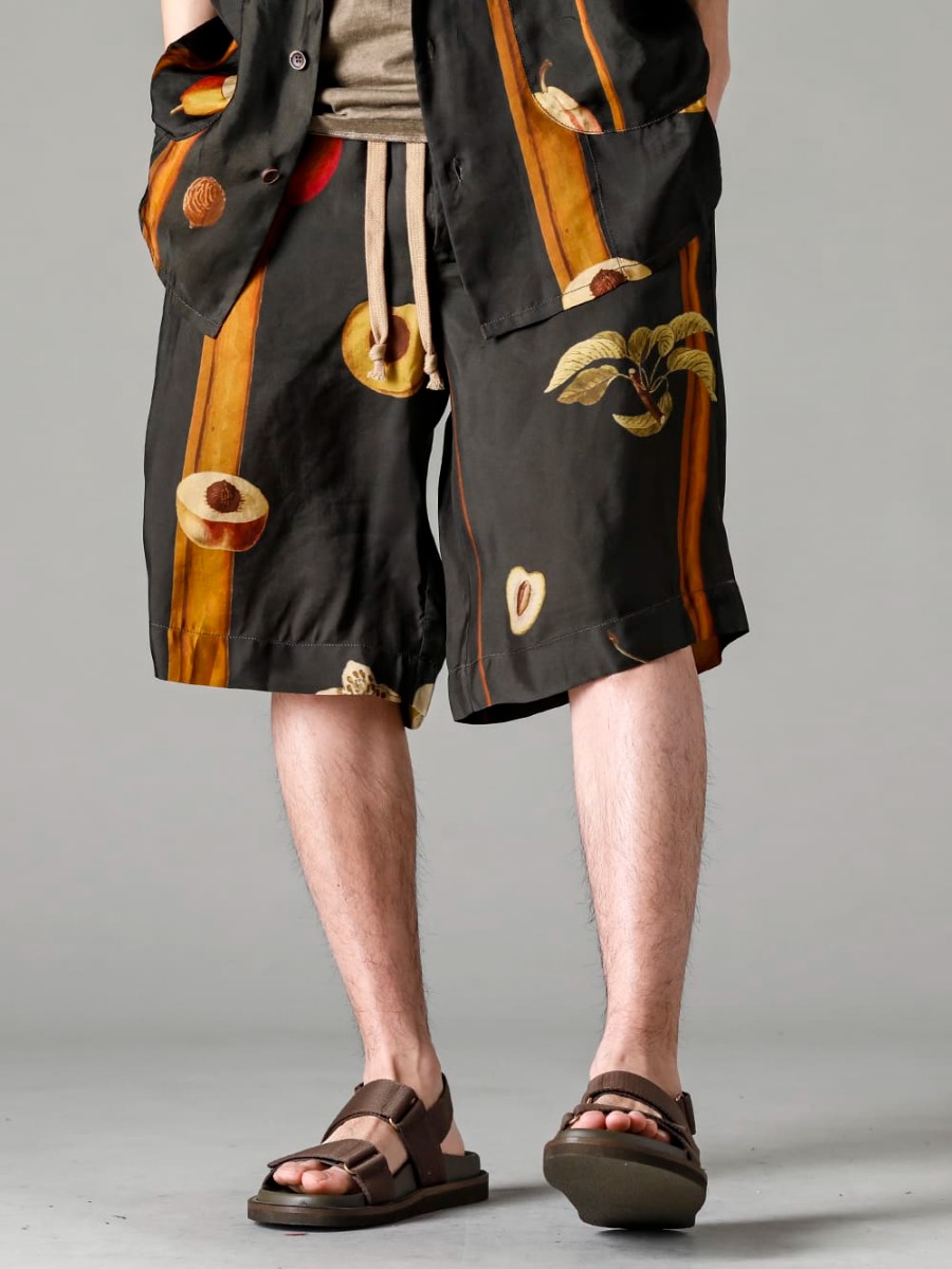 UMA WANG(ユマ ワン) 23SS(春夏) UM1507-Dark Green テリートップ ダークグリーン UM3531-Dark Green パラーパンツ ダークグリーン  3-005