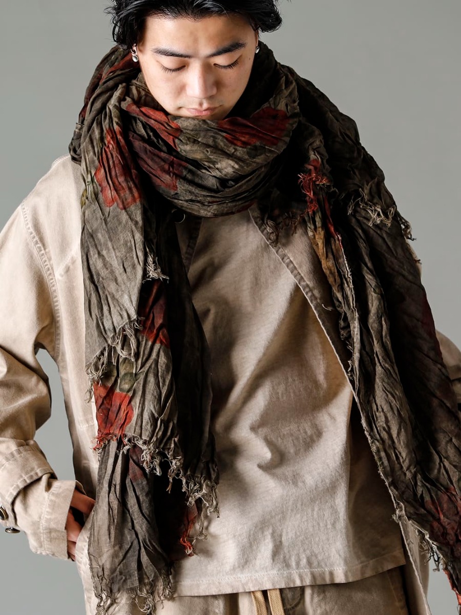 UMA WANG(ユマ ワン) 23SS(春夏) UA0292 スカーフ フルーツプリント UA0291 スカーフ フローラル プリント 6-002