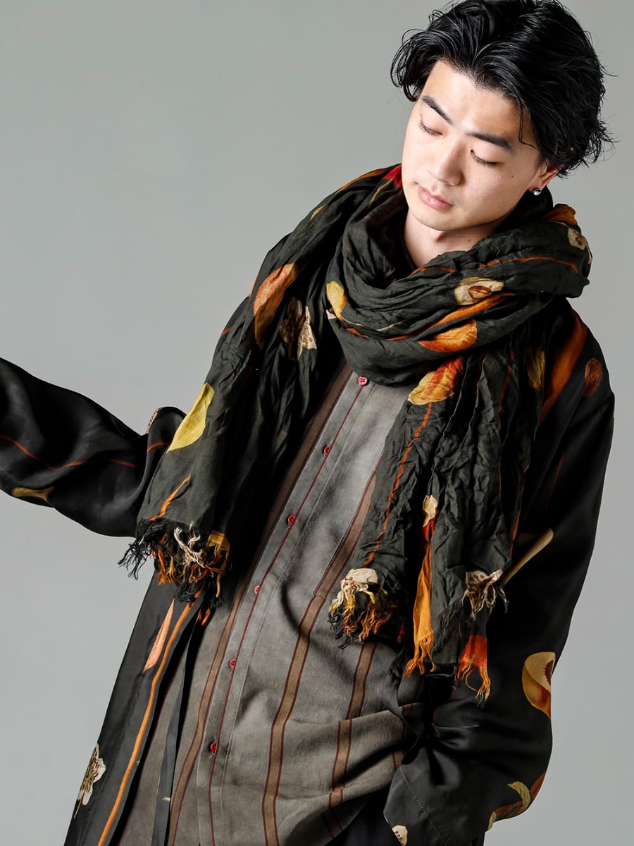 UMA WANG(ユマ ワン) 23SS(春夏) UA0292 スカーフ フルーツプリント UA0291 スカーフ フローラル プリント 6-003