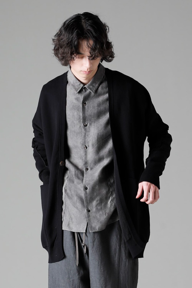 DEVOA 23SS a capable item that has the characteristics desired for spring / summer items from various aspects  - KTS-CMH-Black Cardigan Cotton Black SHN-MSLR Shirt Modal/silk 2-001