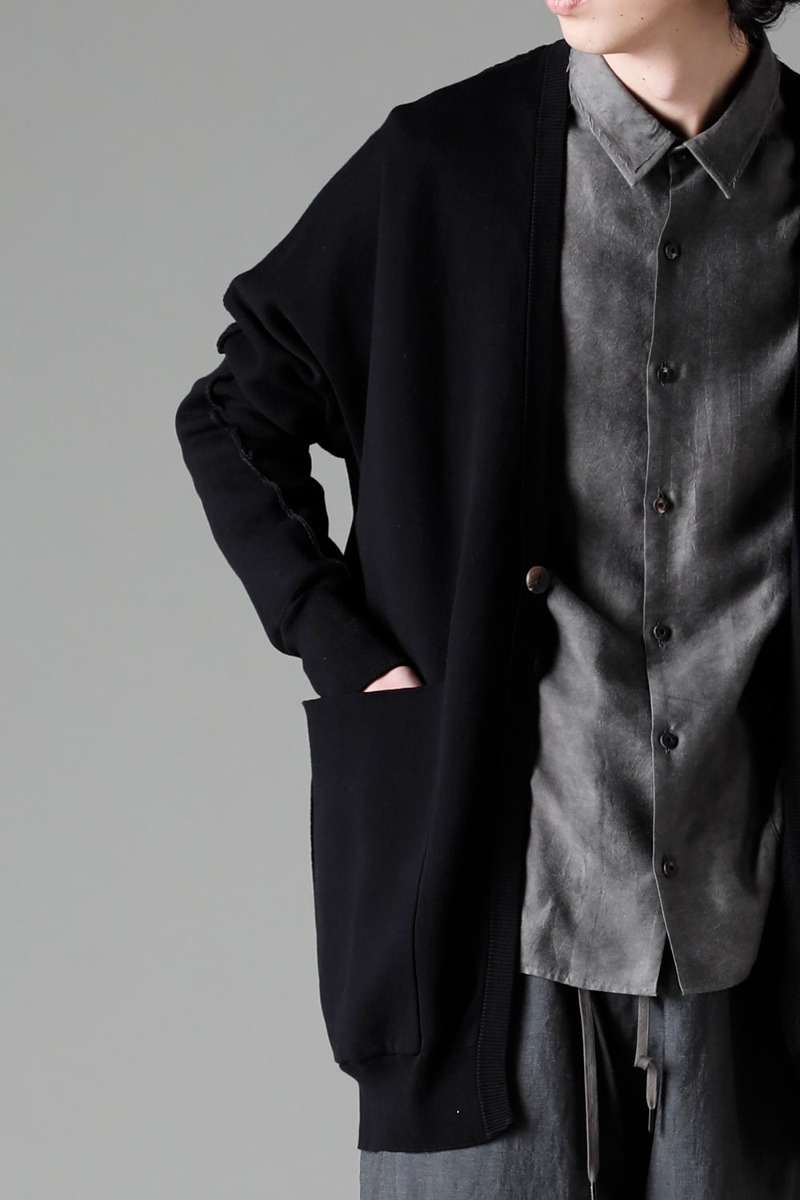 DEVOA 23SS a capable item that has the characteristics desired for spring / summer items from various aspects  - KTS-CMH-Black Cardigan Cotton Black SHN-MSLR Shirt Modal/silk 2-004
