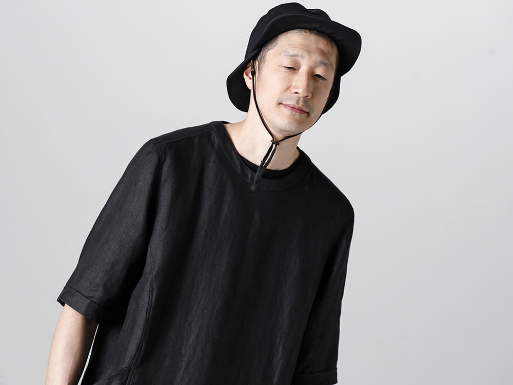 RIPVANWINKLE 2023SS A linen solid shirt T from Japan linen twill that is sure to come in handy this summer  - RW-529 - Solid Shirts T 2-004