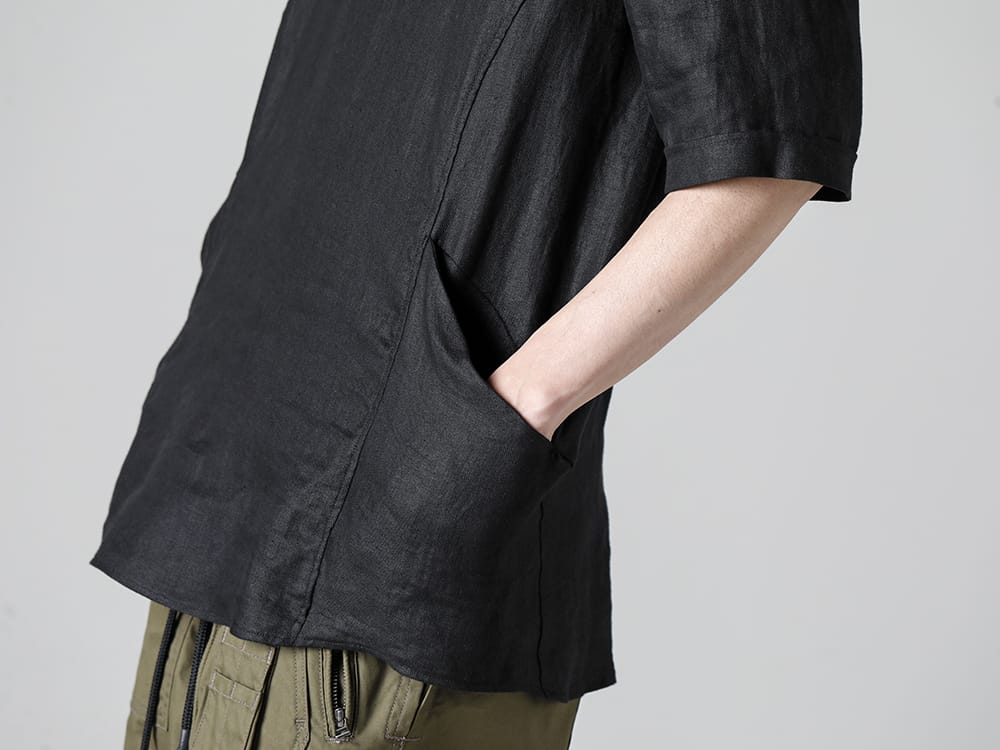 RIPVANWINKLE 2023SS A linen solid shirt T from Japan linen twill that is sure to come in handy this summer  - RW-529 - Solid Shirts T 2-005
