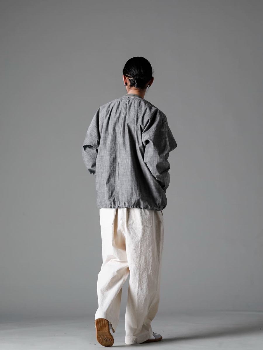 O PROJECT 23SS styling 見出し1 - O15SRT4-DK SUMI bOMBER SHIRTS DK SUMI DYED Flax Lawn O15JS1-KINARI jumpsuit Kinari Fine Canvas S57WS0465 feather Light  1-003