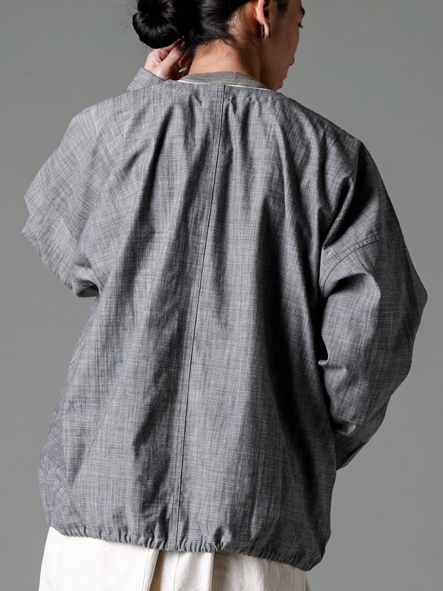 O PROJECT 23SS 見出し2  - o15SRT4-DK SUMI bOMBER SHIRTS DK SUMI DYED Flax Lawn O15JS1-KINARI jumpsuit Kinari Fine Canvas 2-005