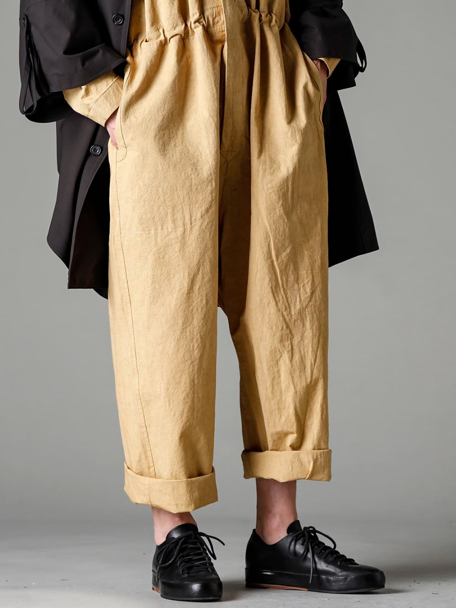 norwegian Rain O PROJECT FEIT 23SS A jumpsuit that is actually highly flexible in terms of dressing - o15JS1-MUSTARD jumpsuit Mustard Fine Canvas  Handsewn-Classic-Lo hand Sawn Classic Low 3-003