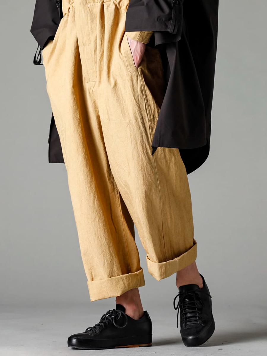 norwegian Rain O PROJECT FEIT 23SS A jumpsuit that is actually highly flexible in terms of dressing - o15JS1-MUSTARD jumpsuit Mustard Fine Canvas  Handsewn-Classic-Lo hand Sawn Classic Low 3-004