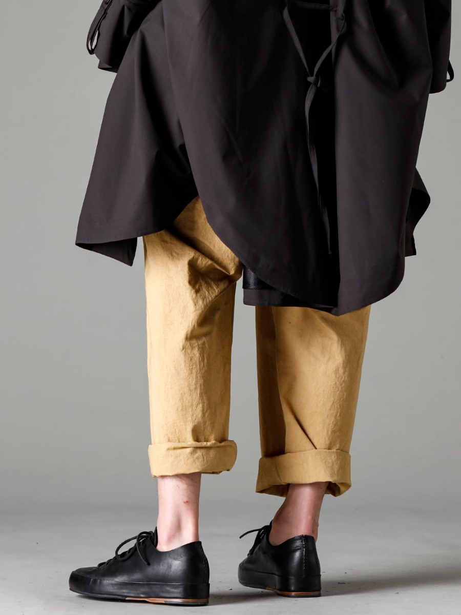 norwegian Rain O PROJECT FEIT 23SS A jumpsuit that is actually highly flexible in terms of dressing - o15JS1-MUSTARD jumpsuit Mustard Fine Canvas  Handsewn-Classic-Lo hand Sawn Classic Low 3-005