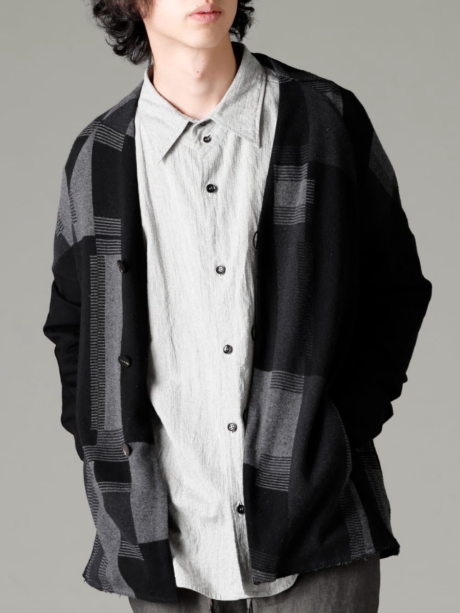 DEVOA 23SS From the fabric to the details, every detail has been carefully considered in the composition  - JKN-JQSC Jacket silk / cotton jacquard - center seam shirt center seam shirt 2-002