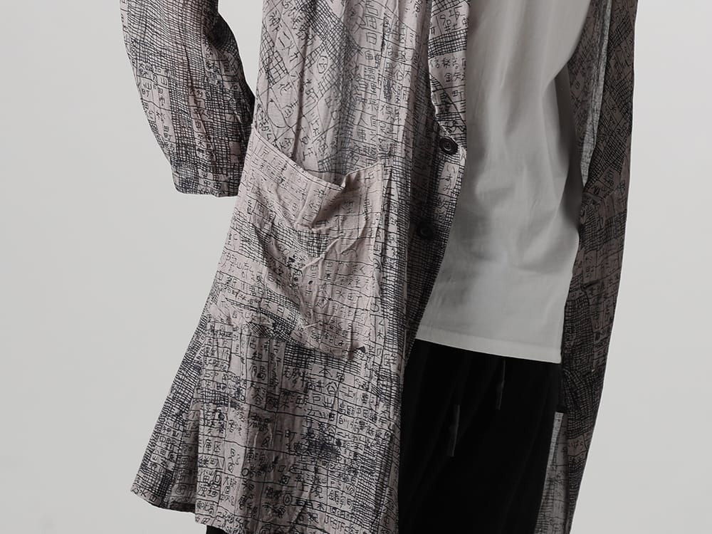 ヌード マサヒコマルヤマ 2023SS - nude:masahiko maruyama (ヌード マサヒコマルヤマ) 2023SSコレクションが入荷！只今より店頭・通販共に販売開始！ - DS-224(ジャパニーズマップ インクジェットプリント シャツコート) - 1-001