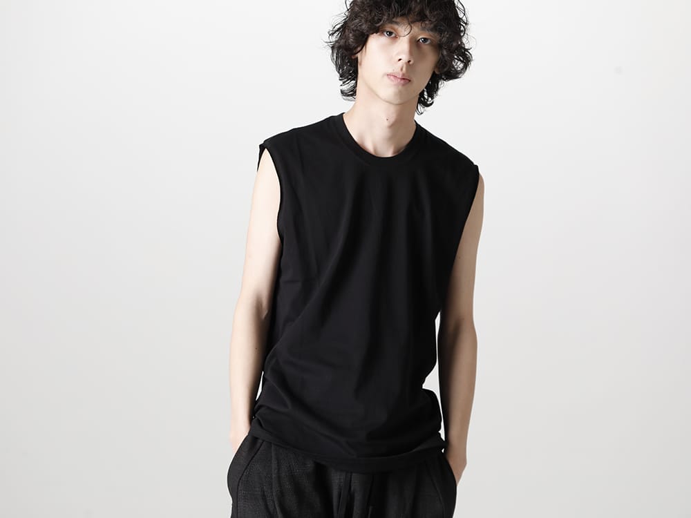 ヌード マサヒコマルヤマ 2023SS - nude:masahiko maruyama (ヌード マサヒコマルヤマ) 2023SSコレクションが入荷！只今より店頭・通販共に販売開始！ - NU-1677(スリーブレス バックプリント Tシャツ ブラック) - 1-001
