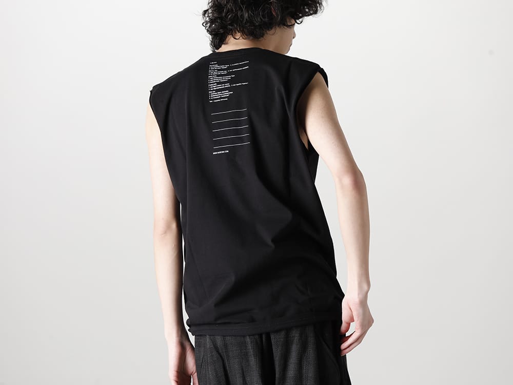 ヌード マサヒコマルヤマ 2023SS - nude:masahiko maruyama (ヌード マサヒコマルヤマ) 2023SSコレクションが入荷！只今より店頭・通販共に販売開始！ - NU-1677(スリーブレス バックプリント Tシャツ ブラック) - 1-001