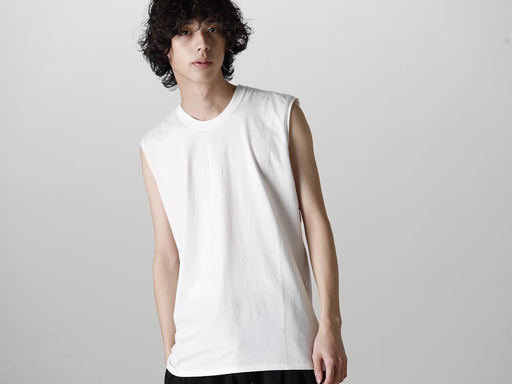 ヌード マサヒコマルヤマ 2023SS - nude:masahiko maruyama (ヌード マサヒコマルヤマ) 2023SSコレクションが入荷！只今より店頭・通販共に販売開始！ - NU-1677-OffWhite(スリーブレス バックプリント Tシャツ オフホワイト) - 1-001