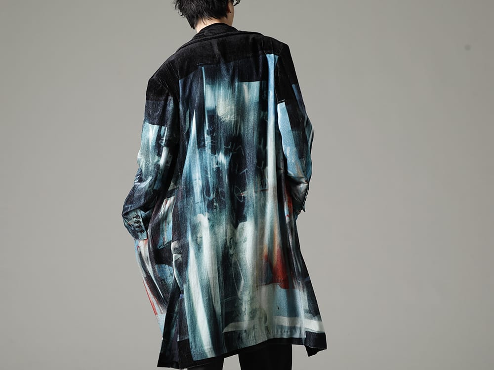 Yohji Yamamoto 2023 SS Print Shirt x Full Pattern Jacket Style