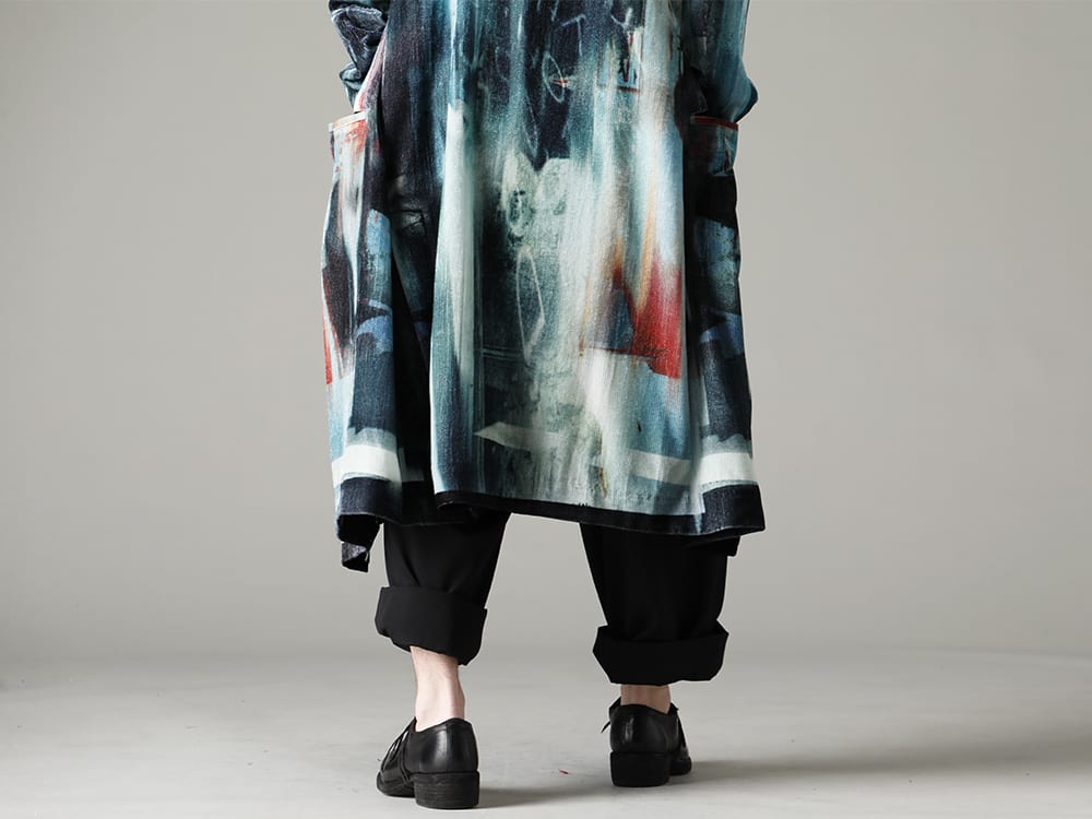 ヨウジヤマモト グイディ 2023SS ウールギャバを使用し、大胆なタック使いが特徴のパンツ - HZ-P32-100(12タックフラップパンツ) - 792Z (クラシック ダービーシューズ レースアップ ダブルソール - ホース フルグレイン - 792Z) 3-003