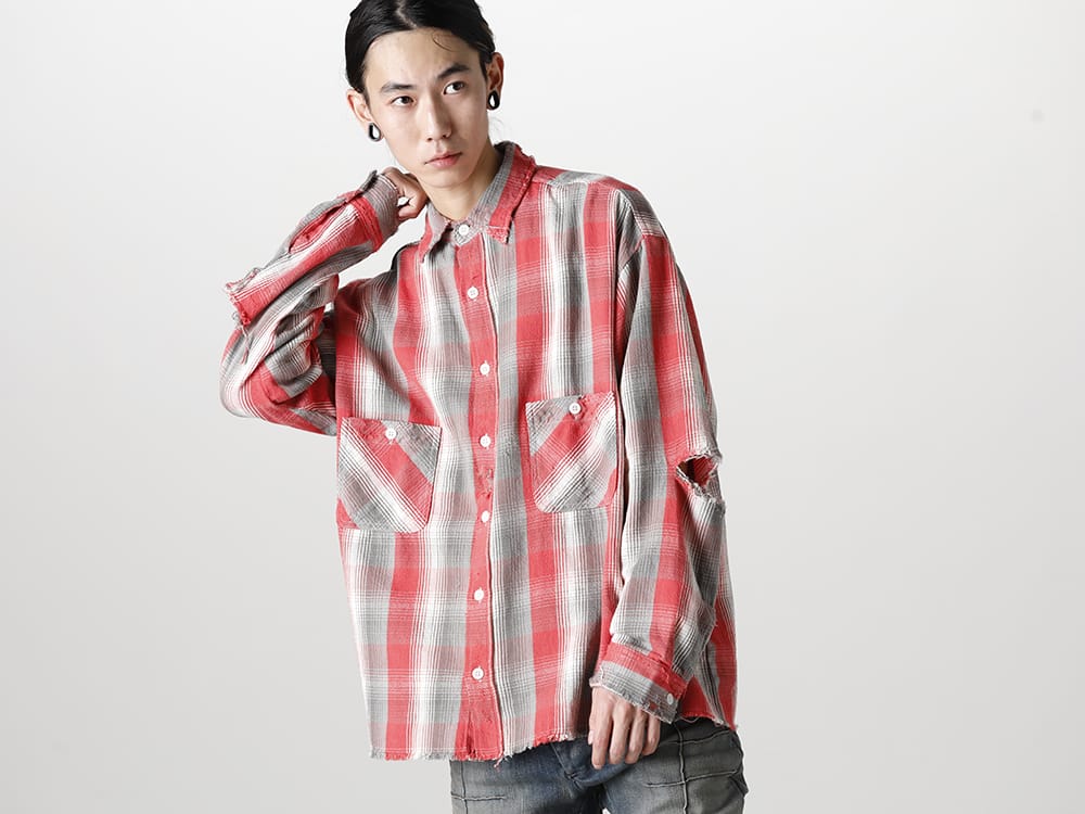 SAINT MICHAEL 2023SS - ©️SAINT M×××××× has released its fourth item drop from the 2023SS collection! Now available in stores and online at the same time! - SM-S23-0000-087(SHERMER ACADEMY × ©SAINT M×××××× Frannl Check Shirt) - 1-004