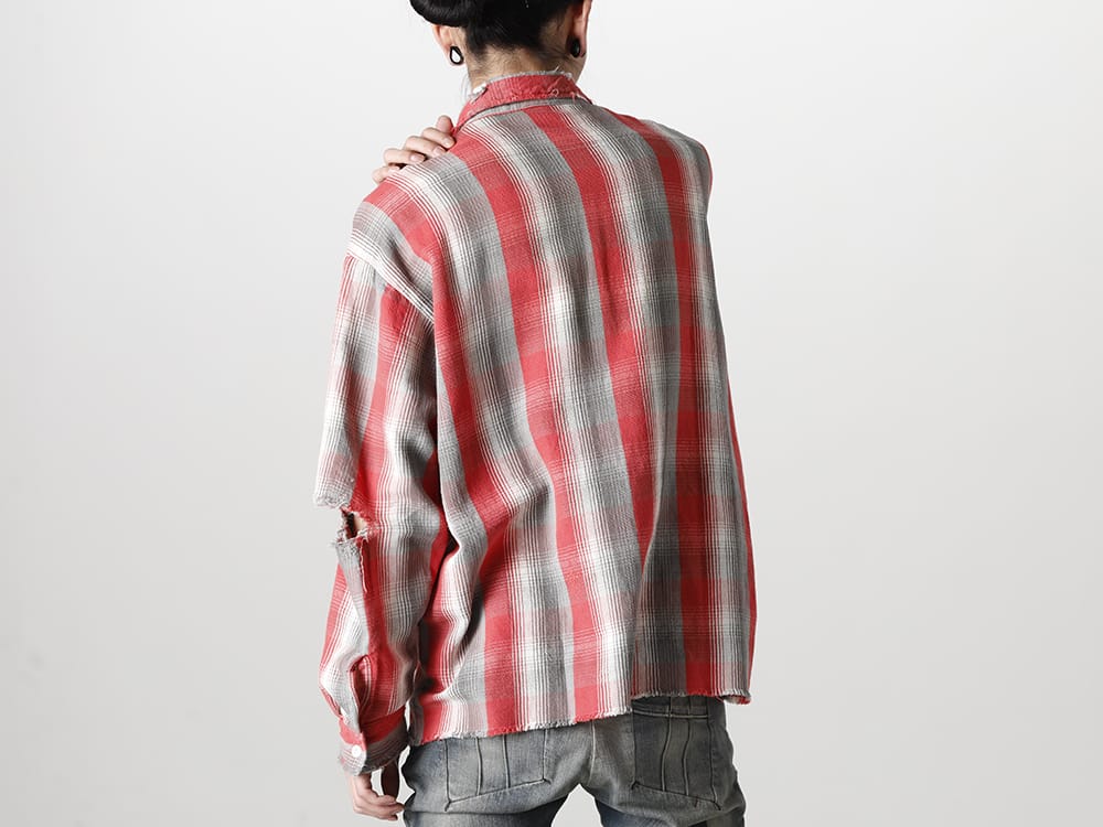 SAINT MICHAEL 2023SS - ©️SAINT M×××××× has released its fourth item drop from the 2023SS collection! Now available in stores and online at the same time! - SM-S23-0000-087(SHERMER ACADEMY × ©SAINT M×××××× Frannl Check Shirt) - 1-005