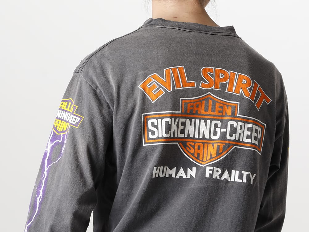 SAINT MICHAEL 2023SS - ©️SAINT M×××××× has released its fourth item drop from the 2023SS collection! Now available in stores and online at the same time! - SM-S23-0000-029EVIL SPILIT Long sleeve T-shirt) - 1-013