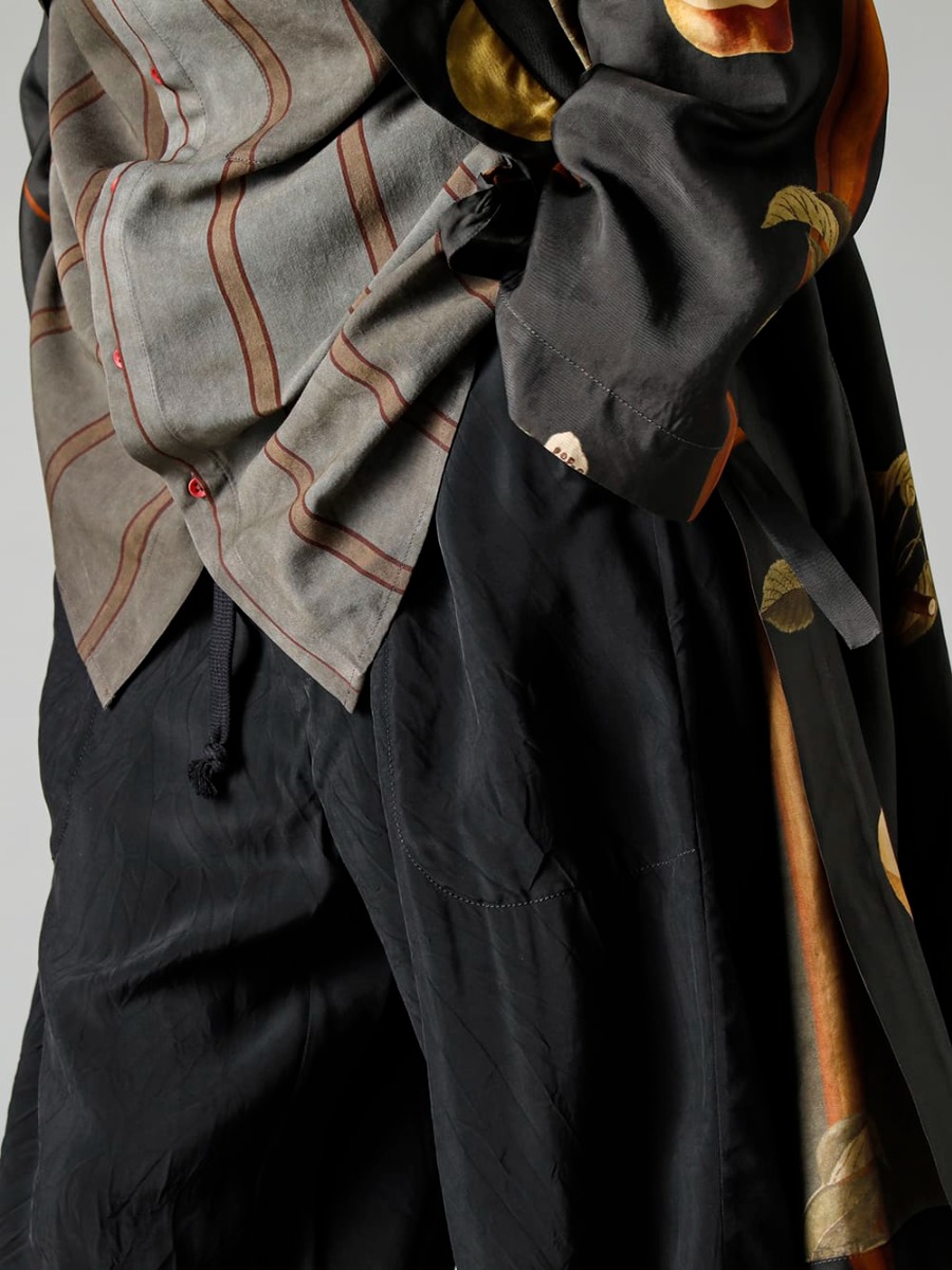 UMA WANG 23SS Light and easy to wear for everyday use -  UM3507-Black Pajama Pants 3-004