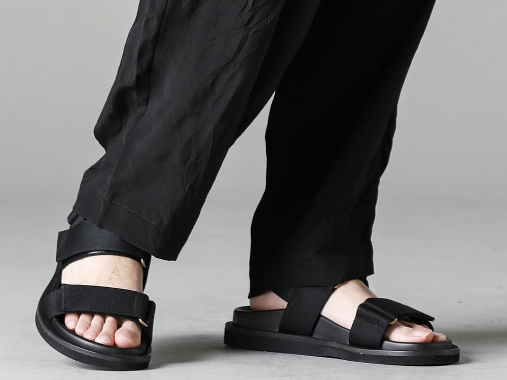 UMA WANG 23SS Light and easy to wear for everyday use -  UM3507-Black Pajama Pants - US9561-Black Mens Sandal Black 3-006