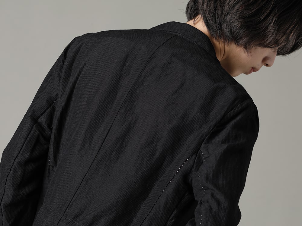 The Viridi-anne UMA WANG masnada 23SS Quite lightweight and airy comfort  - M3041 Relax Jacket VI-3613-01-Light-Gray Double Layered T-shirt Light Gray  2-006