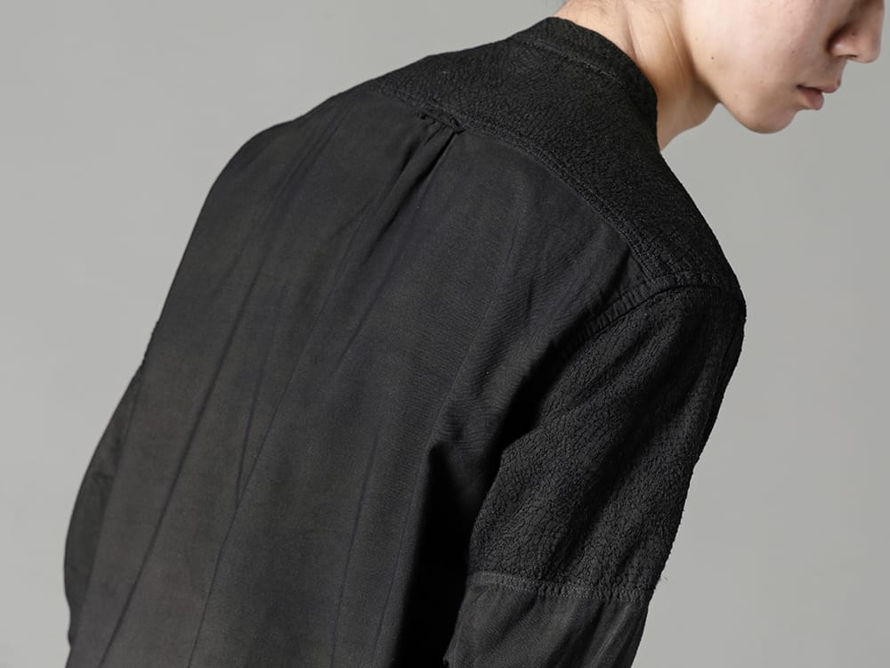 The Viridi-anne 2023SS This item has a high degree of perfection in its design.  - VI-3580-02 - Embroidered Cloth Gradation Dye Band Collar Shirt 2-005