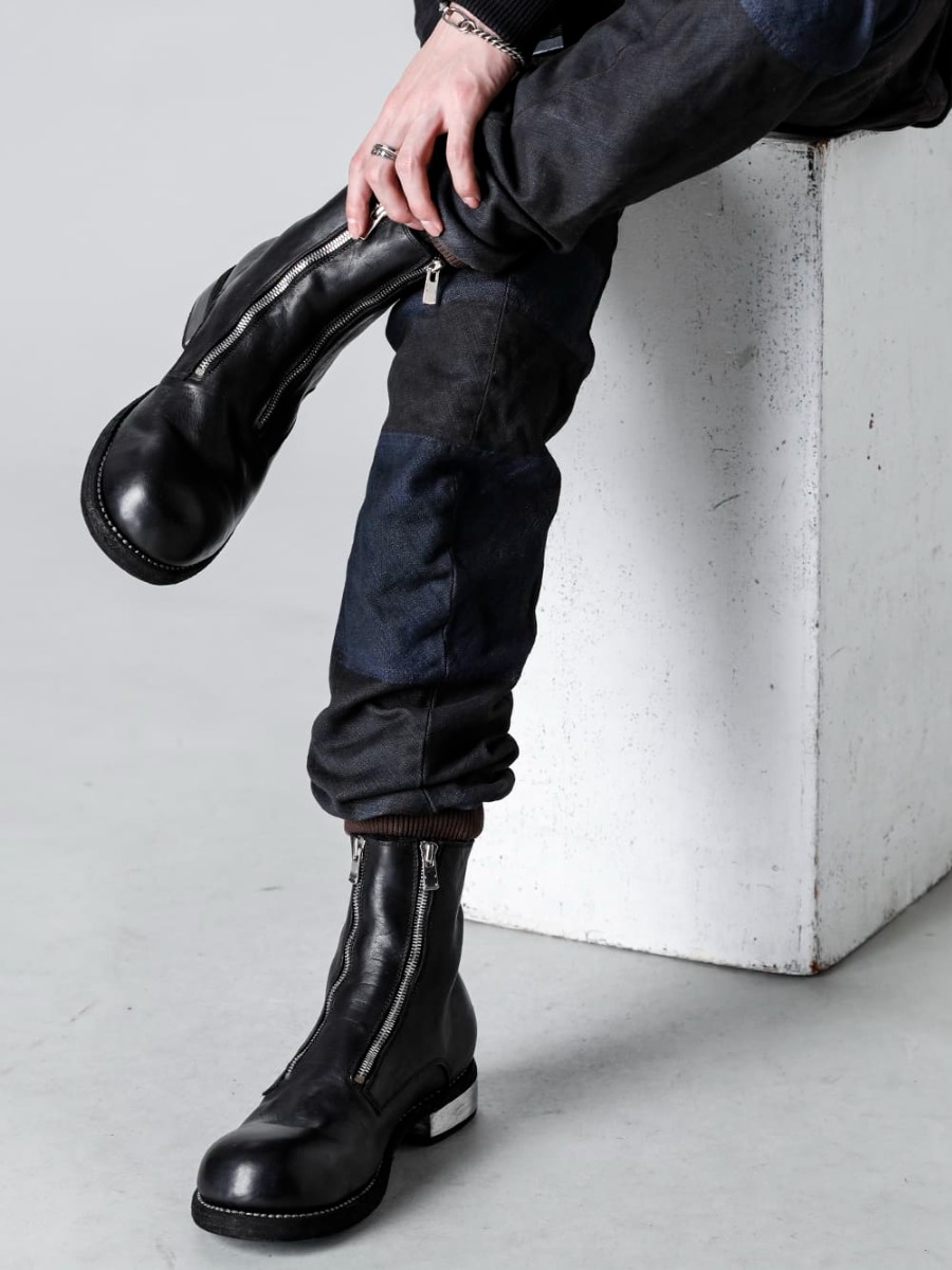 GUIDI 23SS Double Front Zip Daddy Ankle Boots - Horse Full Grain Leather - GR07FZI 2-001