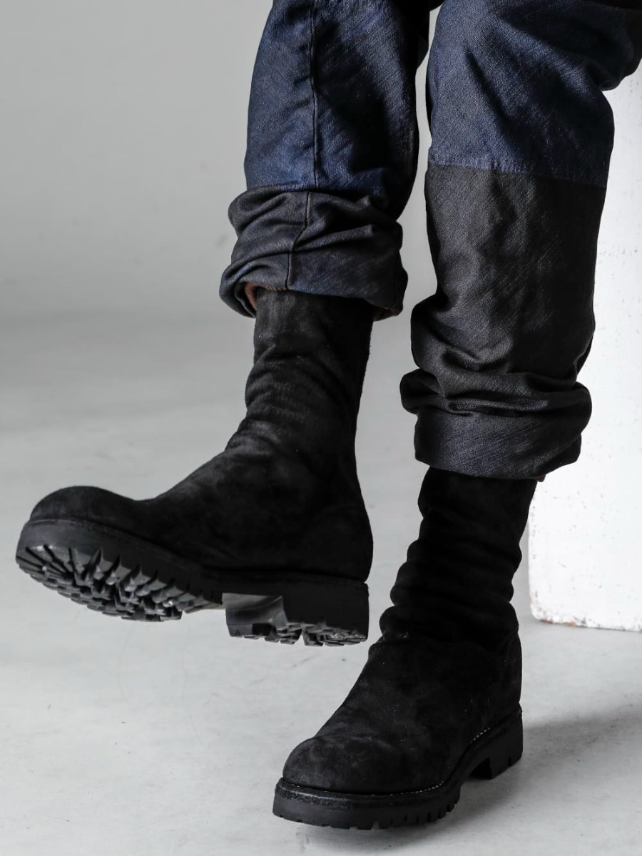 GUIDI 23SS Back zip boot double sole - Horse full grain leather - 788Z 4-001
