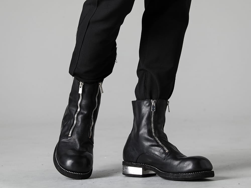 Guidi - グイディ 23SS 見出し2  - K10-Side Stripe Pants LOGY LIMTED - GR07FZI-Double Front Zip Daddy Ankle Boots Horse Full Grain Leather GR07FZI 2-005