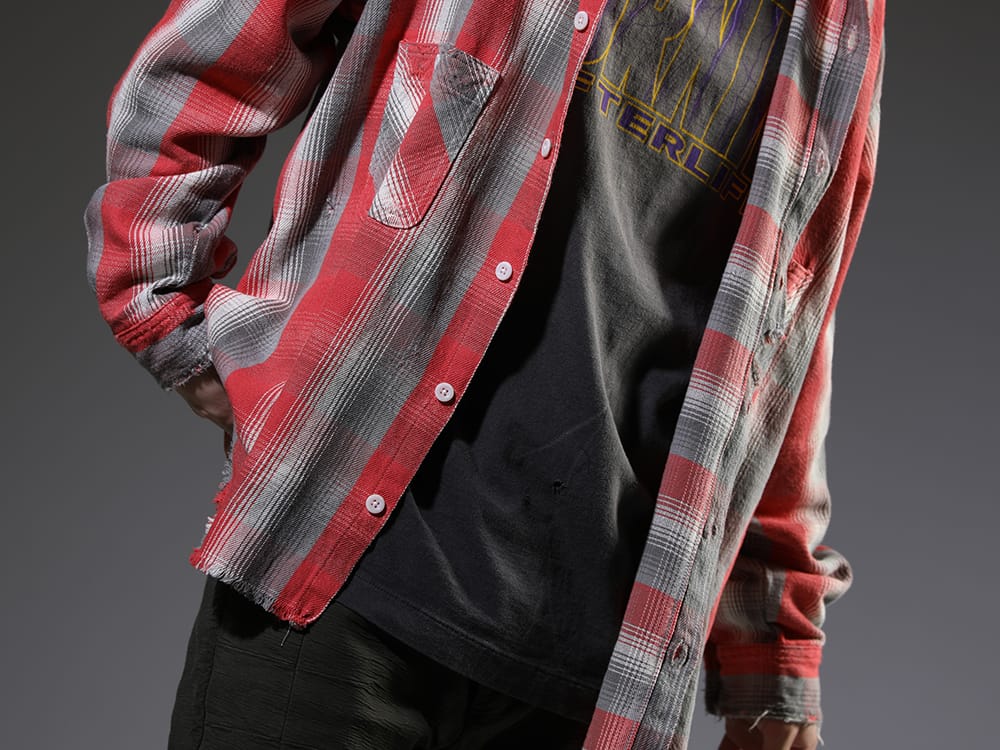 SAINT M×××××× 2023SS Check Shirt Styling - FASCINATE BLOG