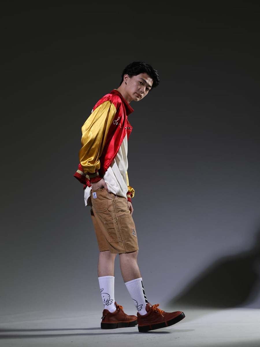 SAINT MICHAEL / individual sentiments / TAKAHIROMIYASHITATheSoloist / Gerochristo / INNOCENCE NY / GUIDI 2023SS - The luxurious look with spring-like shorts. - SM-S23-0000-068(SAINT Varsity Jacket) CT56S-MJ28(Cotton Washed Jersey One-Piece Pattern S/S T-Shirts Off White) sa.0038SS23-Gold(sa.ball chain necklace. -S- regular Gold) GP3(GP3 - Cross Pendant) innocence-ny-2nd-1-7(REWORKED PAINTER SHORTS) SM-S23-0000-105(Angel Socks White) GJ02-CO98T(Laced Up Boots - Horse Full Grain Leather - GJ02 CO98T) - 1-003