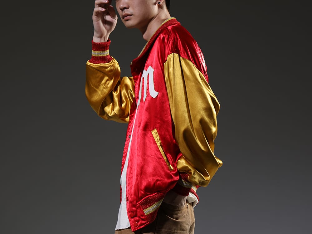 SAINT MICHAEL 2023SS - Varsity jacket using the fabric of spring and summer specification with luster - SM-S23-0000-068(SAINT Varsity Jacket) - 2-002