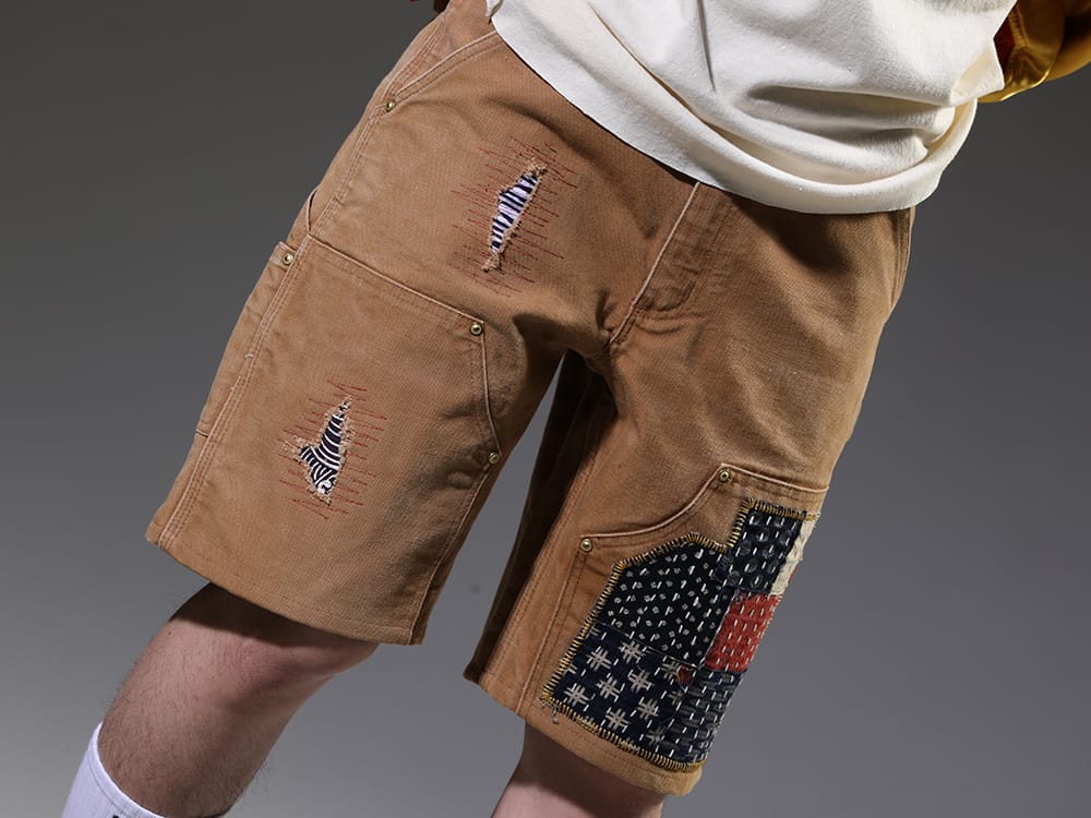 INNOCENCE NY 2023SS Custom denim mixing Japanese and Western elements - innocence-ny-2nd-1-7(REWORKED PAINTER SHORTS) - 3-004