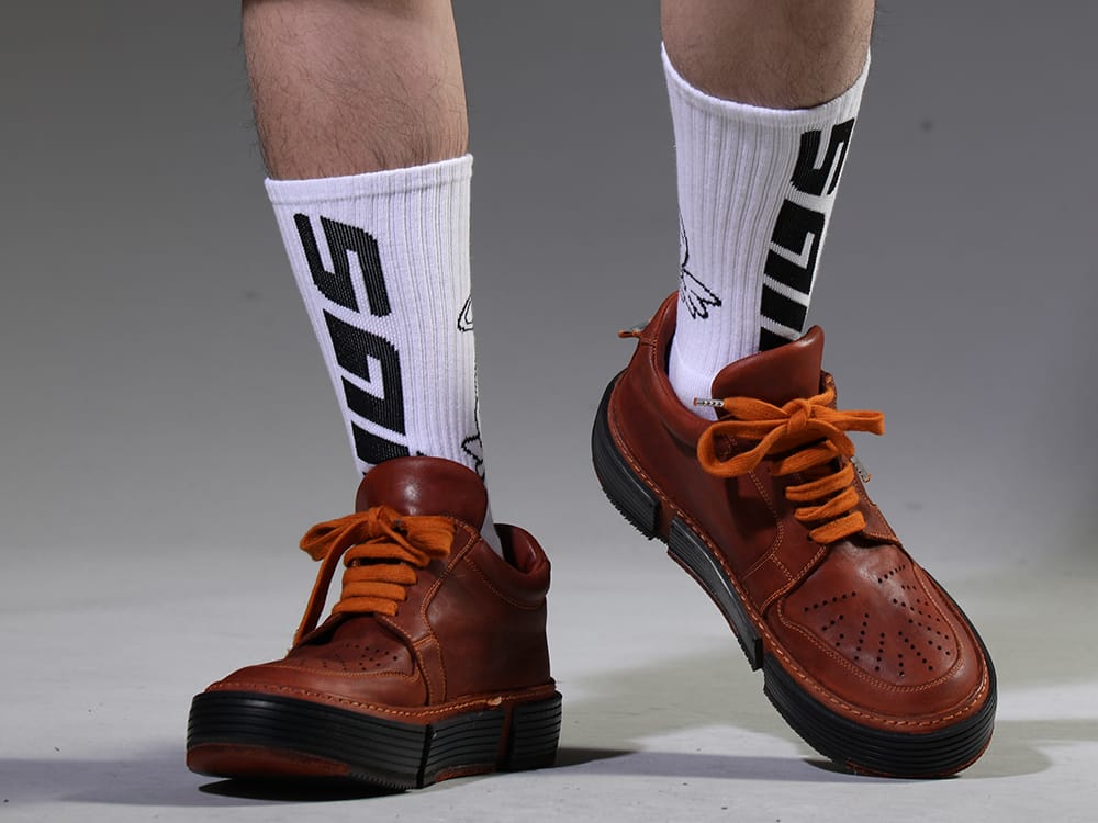 SAINT MICHAEL / GUIDI 2023SS Custom denim mixing Japanese and Western elements - SM-S23-0000-105(Angel Socks White) GJ02-CO98T(Laced Up Boots - Horse Full Grain Leather - GJ02 CO98T) - 3-006