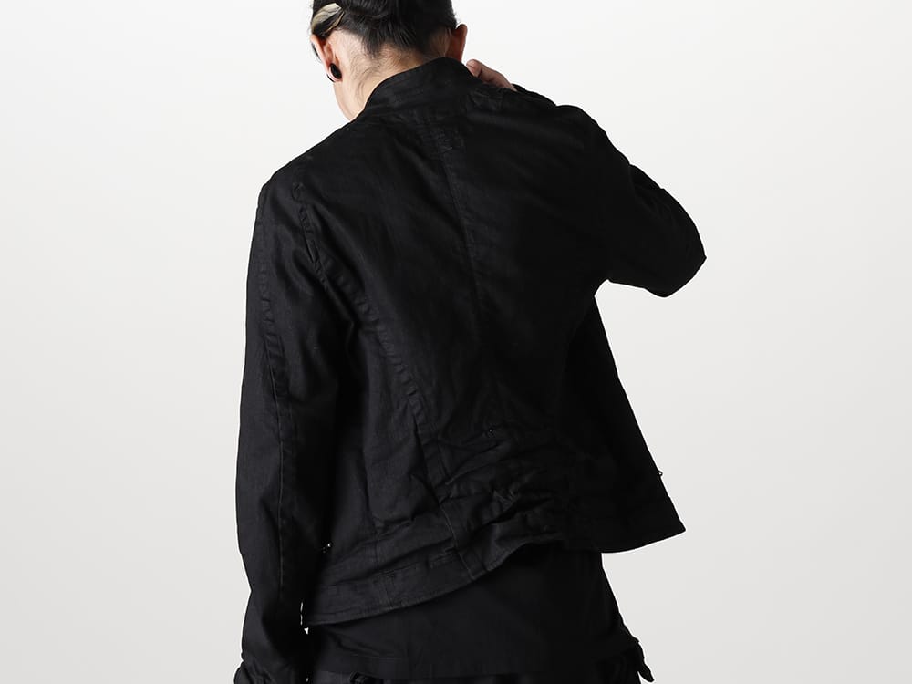 ユリウス 2023SS - JULIUS(ユリウス) 2023SSコレクションより第5弾目のアイテムがデリバリー！只今より店頭・通販共に販売スタート！ - 819BLM2-BK(10.5oz ストレッチデニム シームドジャケット) - 2-003