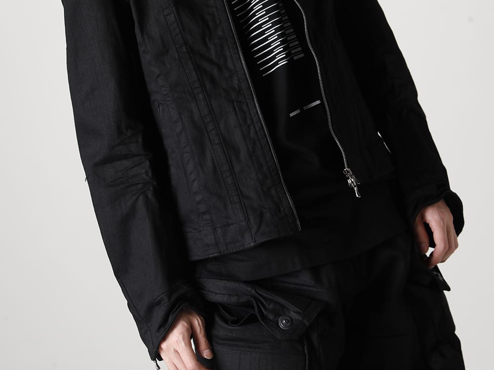 ユリウス 2023SS - JULIUS(ユリウス) 2023SSコレクションより第5弾目のアイテムがデリバリー！只今より店頭・通販共に販売スタート！ - 819BLM2-BK(10.5oz ストレッチデニム シームドジャケット) - 2-005