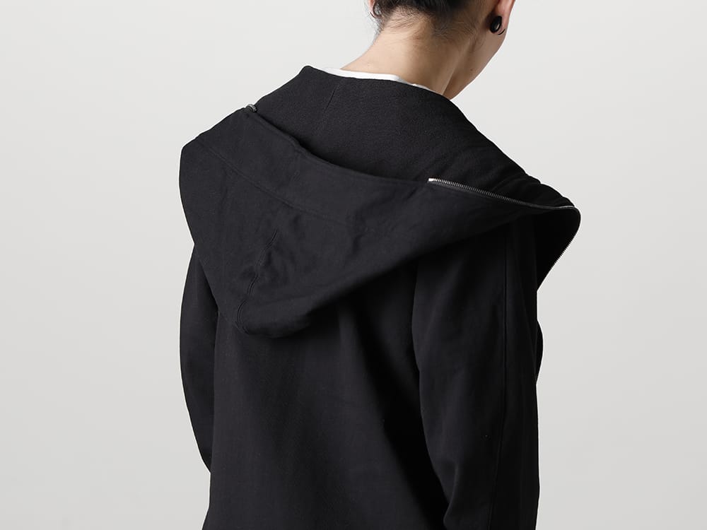 ユリウス 2023SS - JULIUS(ユリウス) 2023SSコレクションより第5弾目のアイテムがデリバリー！只今より店頭・通販共に販売スタート！ - 819CUM1-black(フロントジップ スウェットフーディー ブラック) - 3-006