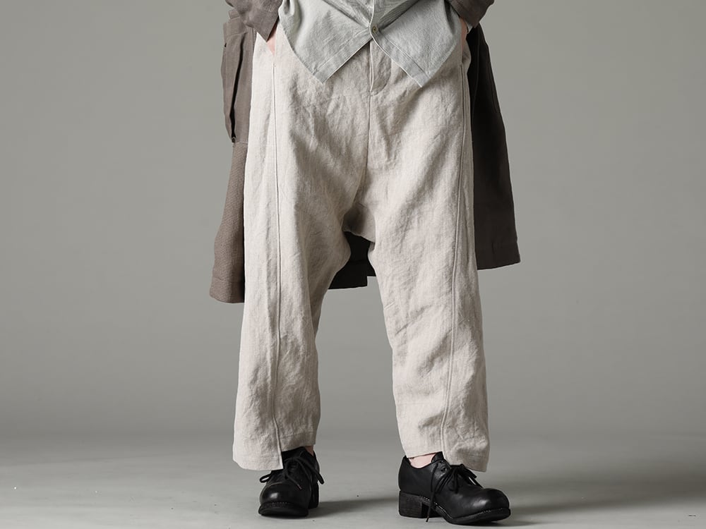 individual sentiments 23SS Easy to handle and enjoy for a long time - PA68L-LI20 Heavy Canvas Linen Cropped Pants - PL10L-BLKT Orthopaedic Derby Shoes Horse Full Grain Leather - PL10L - PL10L 3-003