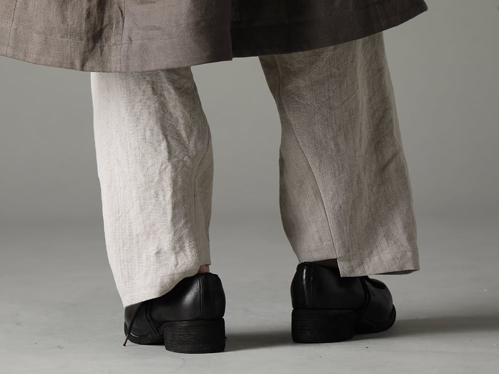 individual sentiments 23SS Easy to handle and enjoy for a long time - PA68L-LI20 Heavy Canvas Linen Cropped Pants - PL10L-BLKT Orthopaedic Derby Shoes Horse Full Grain Leather - PL10L - PL10L 3-006