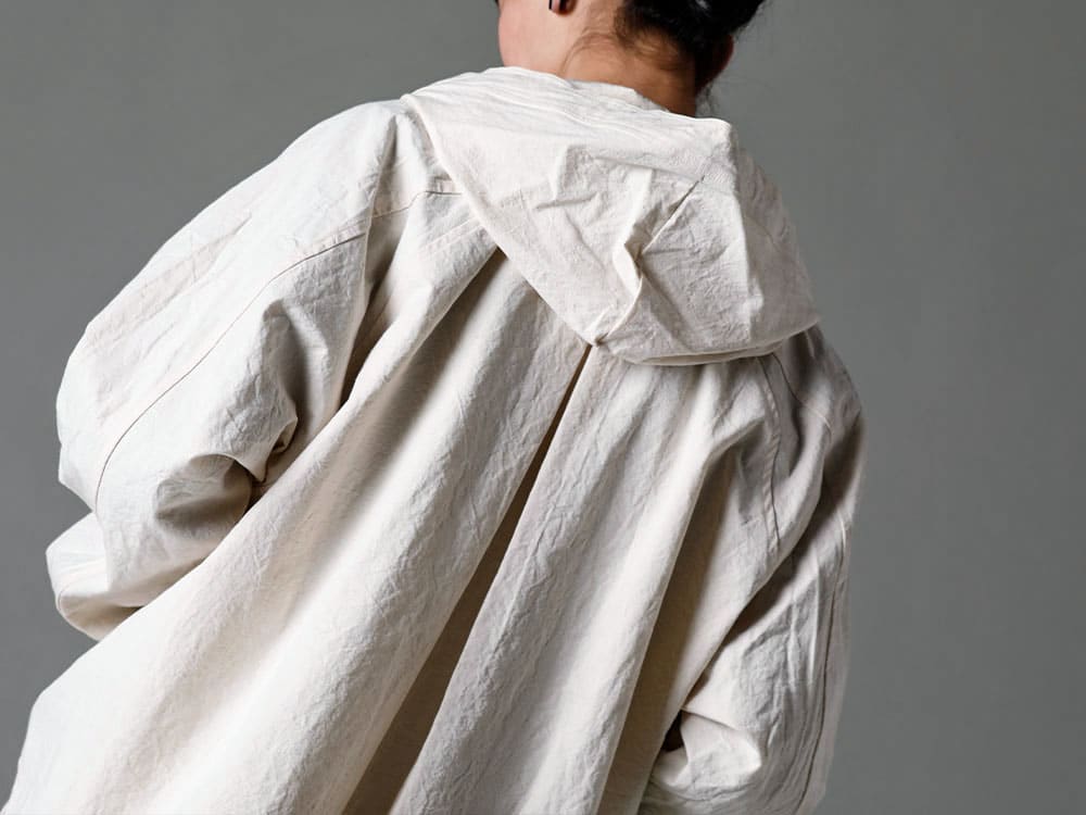 O project - オープロジェクト シーズン 軽さ、透湿性、肌あたりの３要素を兼ね備えた天然素材  - フーディー プルオーバー ジャケット キナリ ファイン キャンバス - ジャンプスーツ グレイ スミ シャンブレー - レプリカ ロートップ スニーカー 2-005