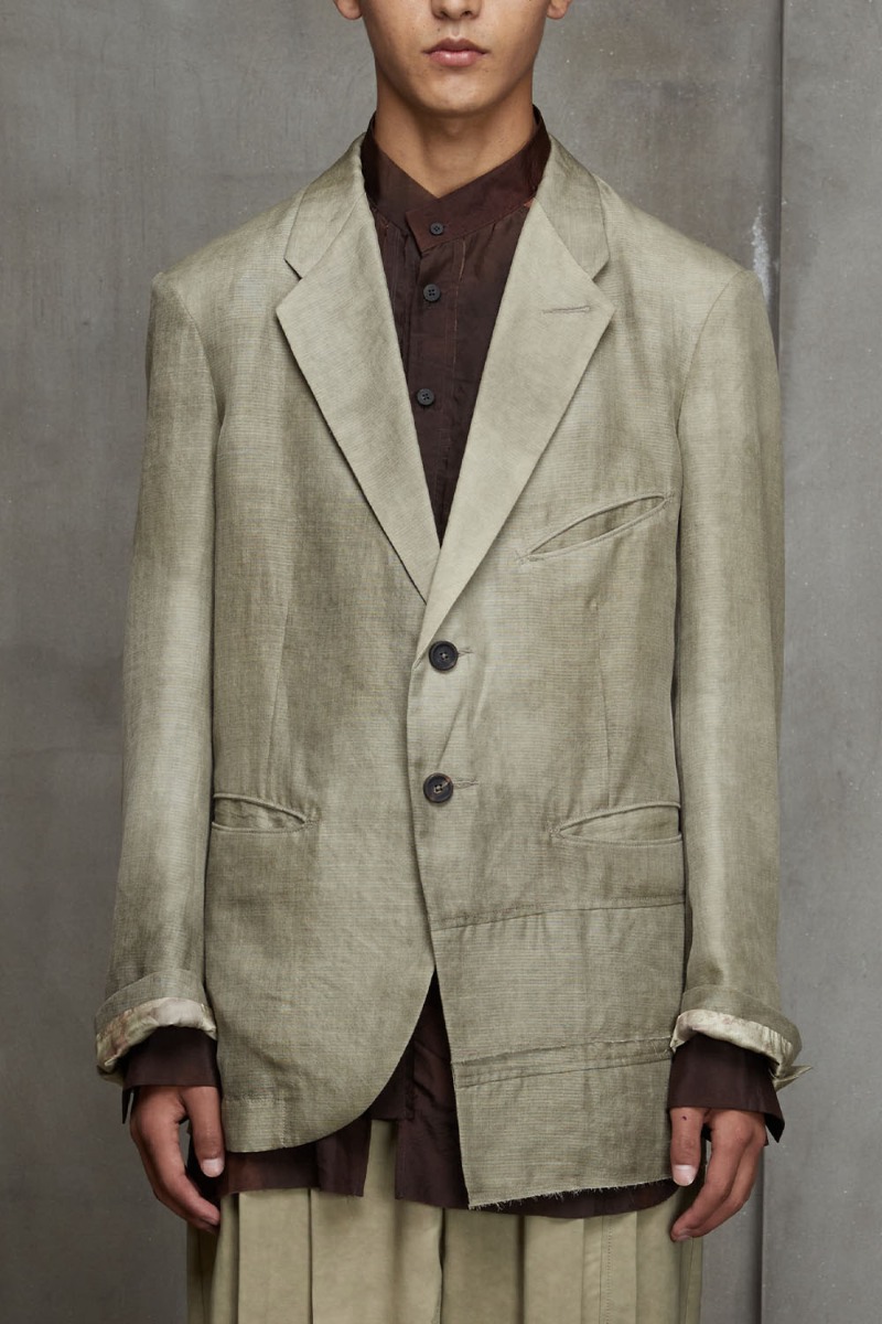 ZIGGY CHEN(ジギー チェン) 23SS(春夏) アシンメトリカル パネルブレザー 2-001