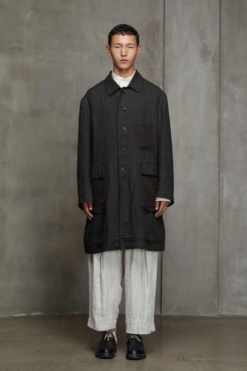 ZIGGY CHEN(ジギー チェン) 23SS(春夏) クラシックワーカーズコート With コントラストポケット 1-002