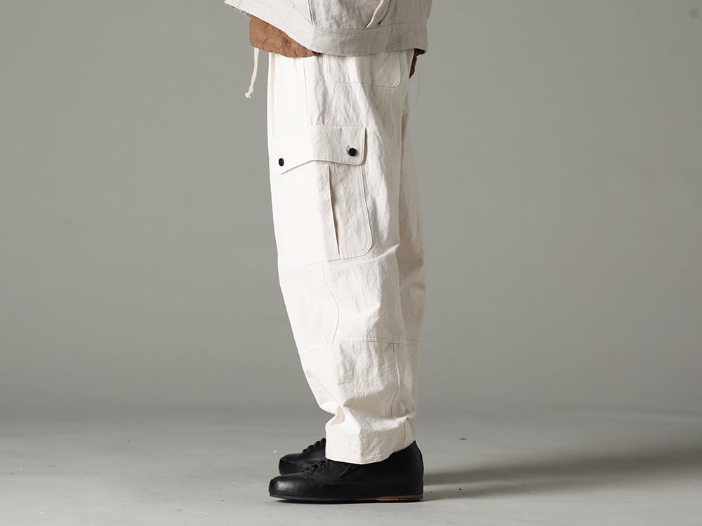 O PROJECT(オープロジェクト) 23SS(春夏) デイリーに使えるアイテムで完成度を上げる - O15TR3-KINARI カーゴ トラウザー キナリ ファイン キャンバス - Handsewn-Classic-Lo ハンドソーン クラシック ロー 3-003