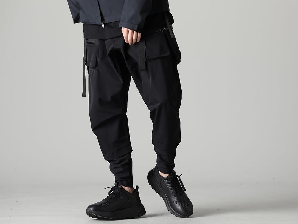 ACRONYM / SUNCORE 2023SS Bottoms with plenty of the brand's character - P23Q-DS(Wide Drawcord Trousers) SCV186C016 Black(Night Run light Black) - 3-001