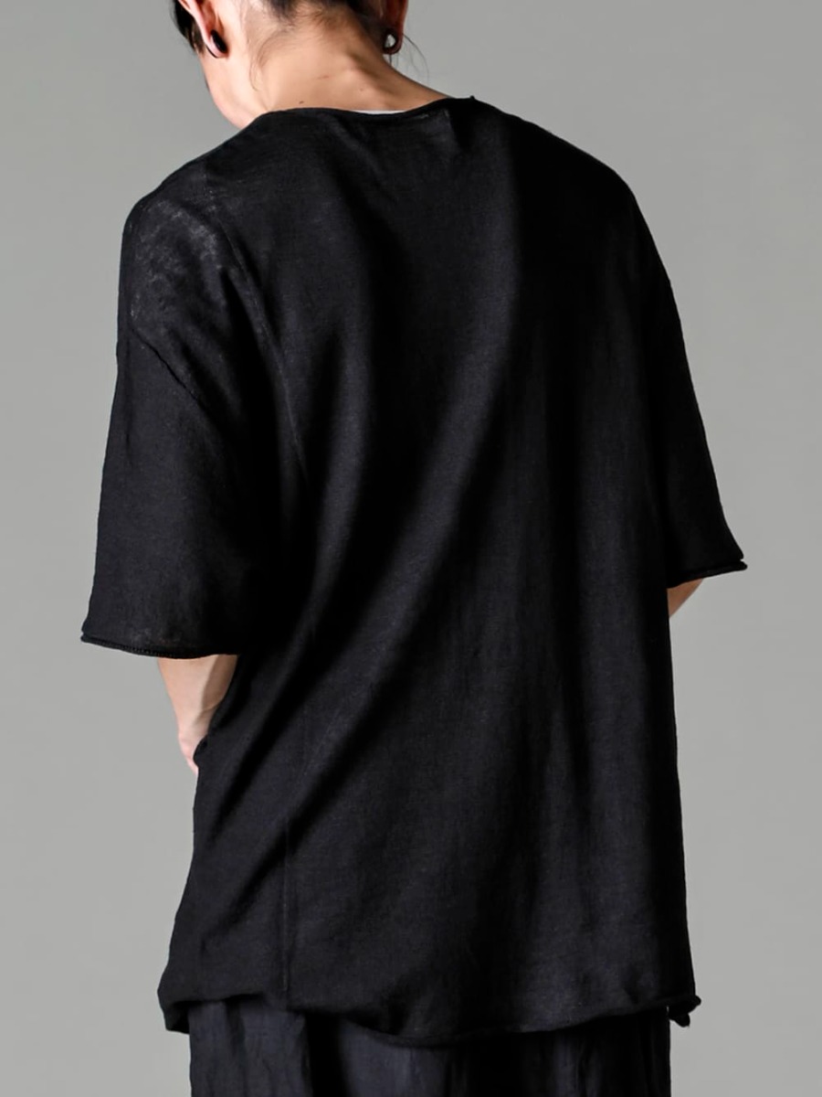 forme d'expression 23SS Relaxed fit linen knit T-shirt 5-004