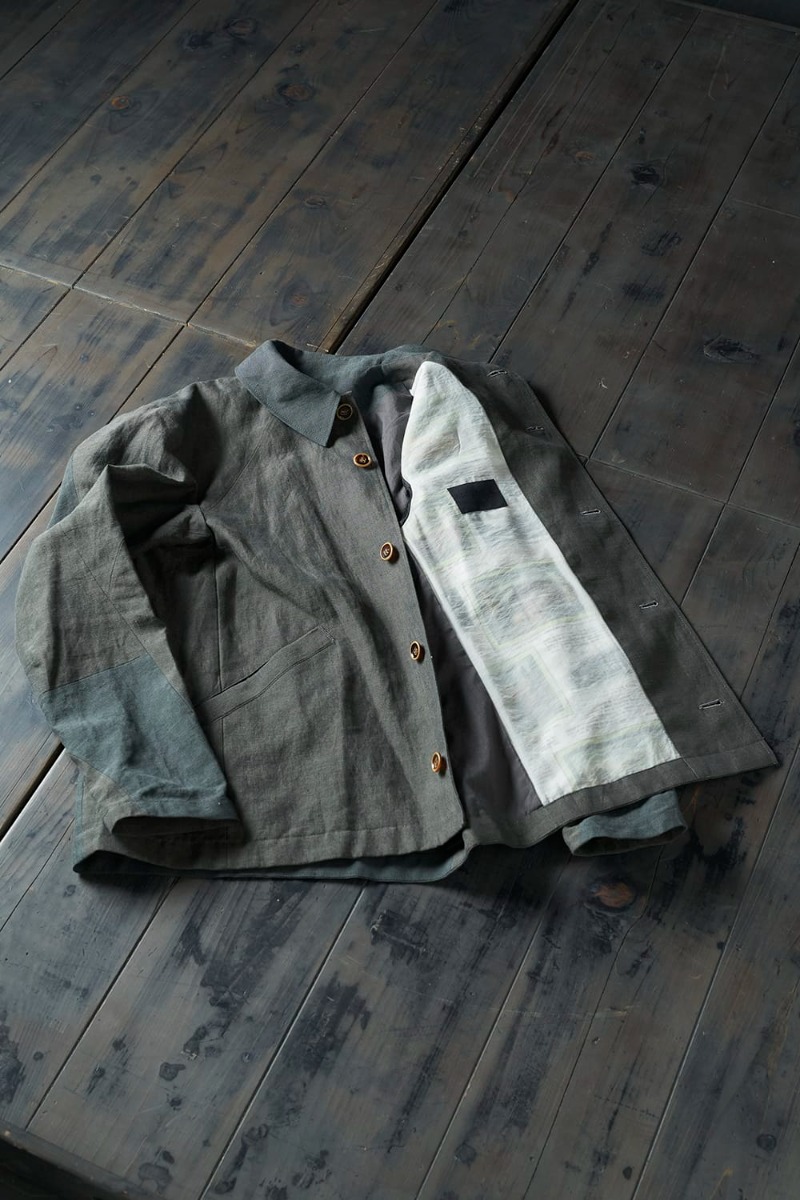 DEVOA 23SS Jacket Linen Combination 2-001