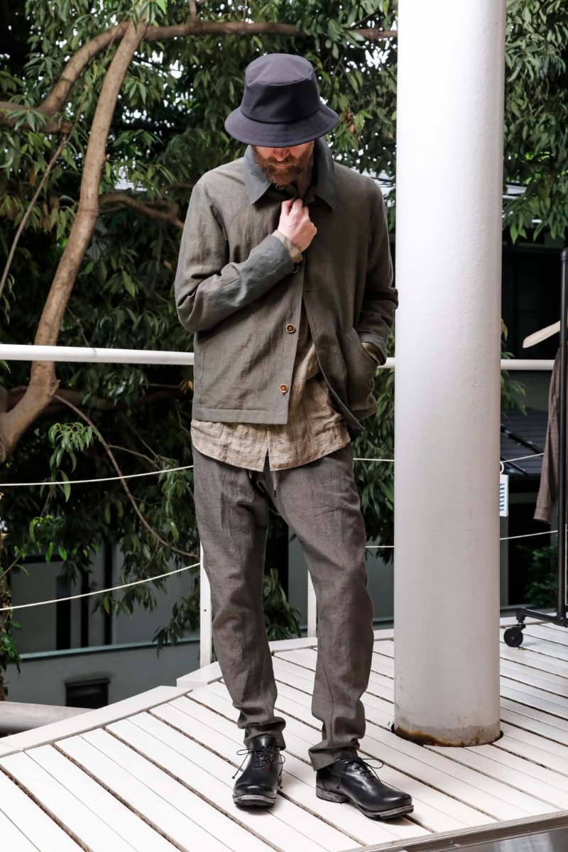 DEVOA 23SS Jacket Linen Combination 2-003